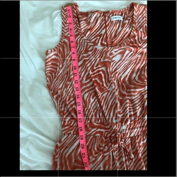 Calvin Klein Women’s Orange Printed Swirl Jumpsuit - Picture 14 of 16